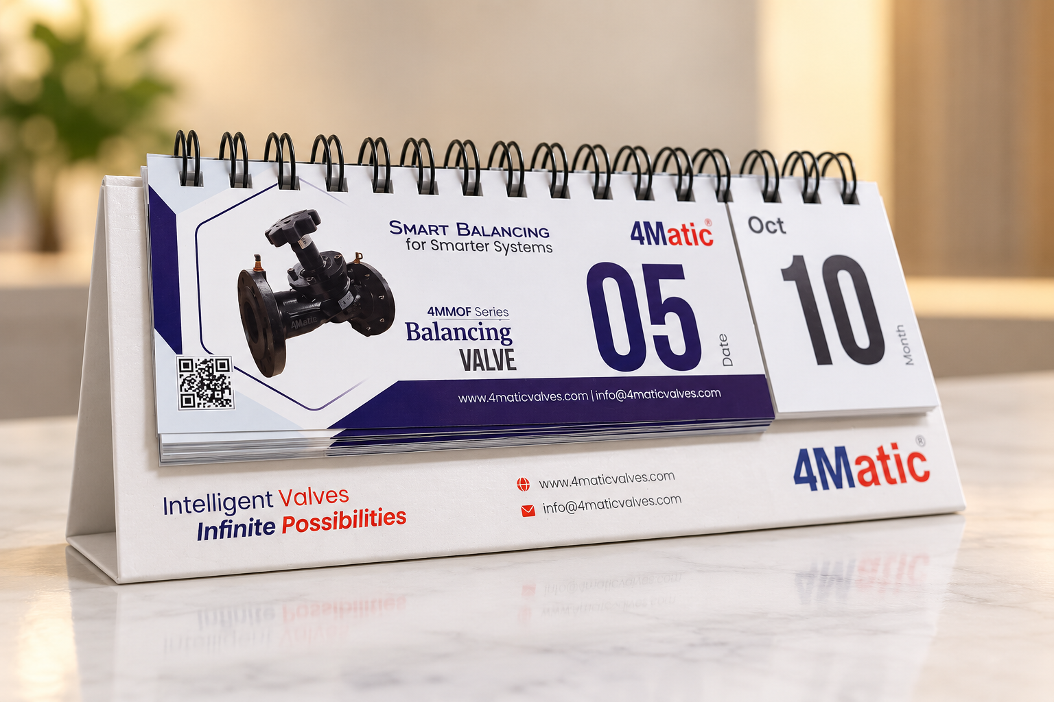 smart balancing valve desk calendar